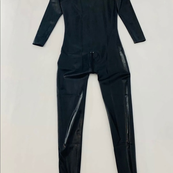 Latex Front Zipper Catsuit 100% Latex Women’s - Picture 2 of 3